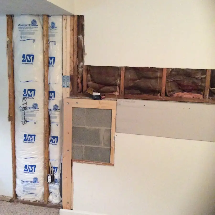 Wall insulation replacement during Contents Cleaning & Restoration in Morton Grove